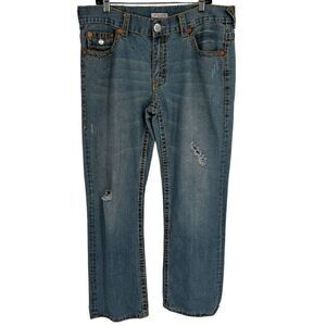 True Religion Limited Edition 0001-1205 Lightwash Straight Leg Jeans Men Size 38